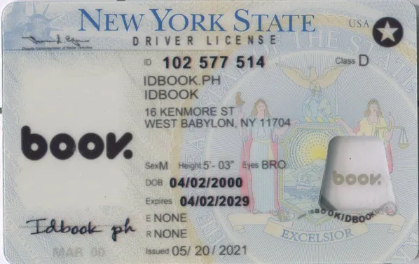 Buy New Yory-old fake ID front view online